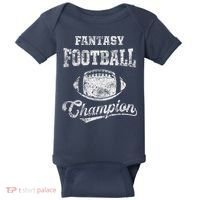 Fantasy Football Champion Funny League Draft Party Champ Baby Bodysuit thumb 0