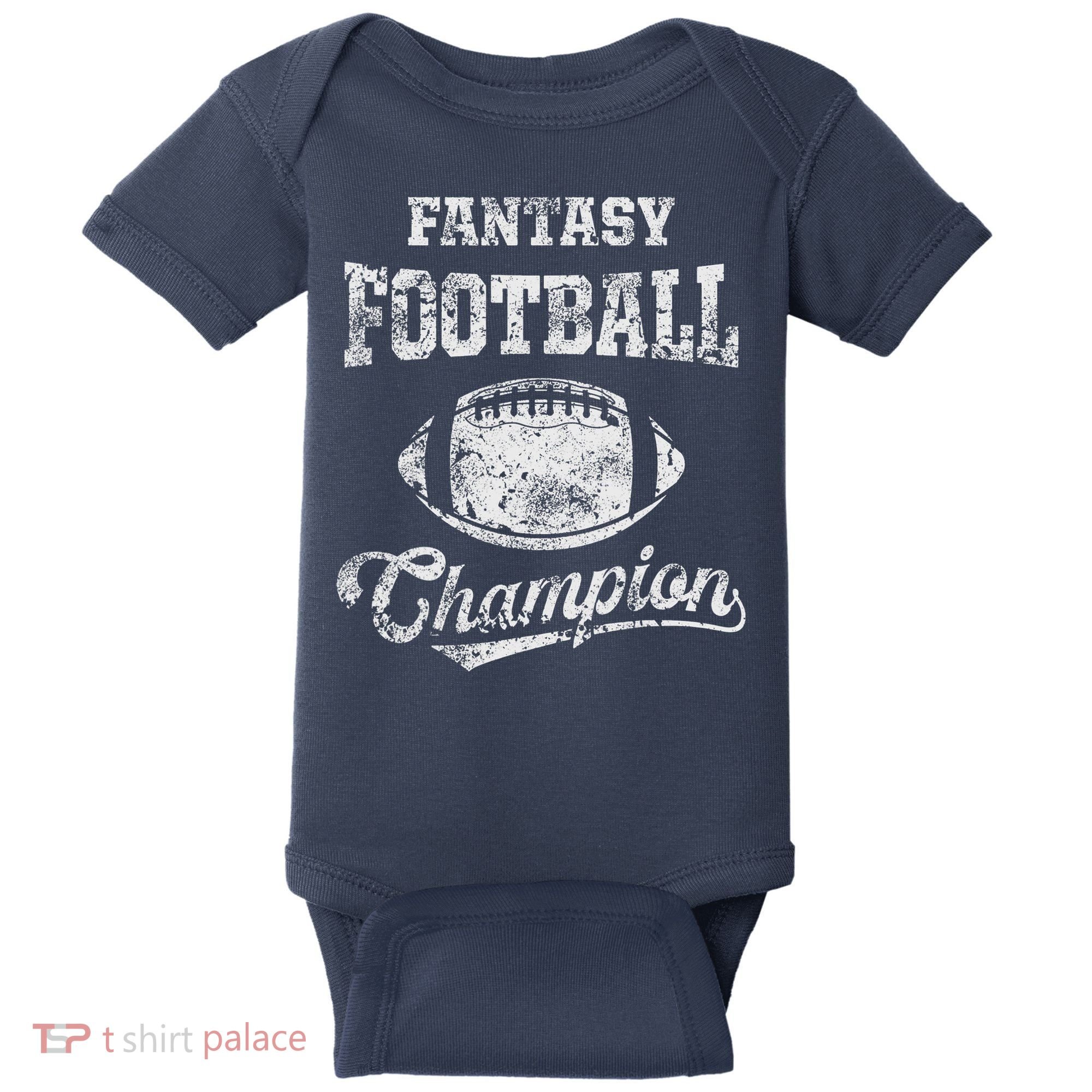 Fantasy Football Champion Funny League Draft Party Champ Baby Bodysuit