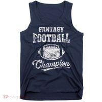 Fantasy Football Champion Funny League Draft Party Champ Tank Top thumb 0