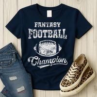 Fantasy Football Champion Funny League Draft Party Champ Women's T-Shirt thumb 3