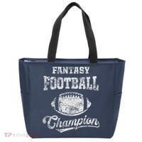 Fantasy Football Champion Funny League Draft Party Champ Tote Bag thumb 0
