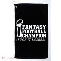 Fantasy Football Champion Suck It Losers Funny Winner Golf Towel thumb 0