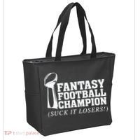 Fantasy Football Champion Suck It Losers Funny Winner Tote Bag thumb 2