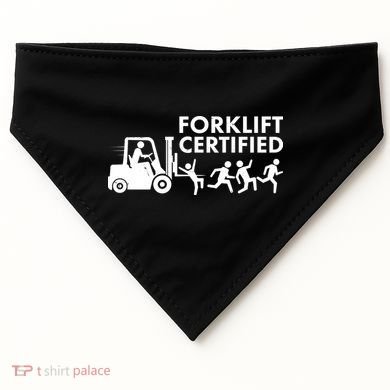 Funny Forklift Certified USA-Made Doggie Bandana