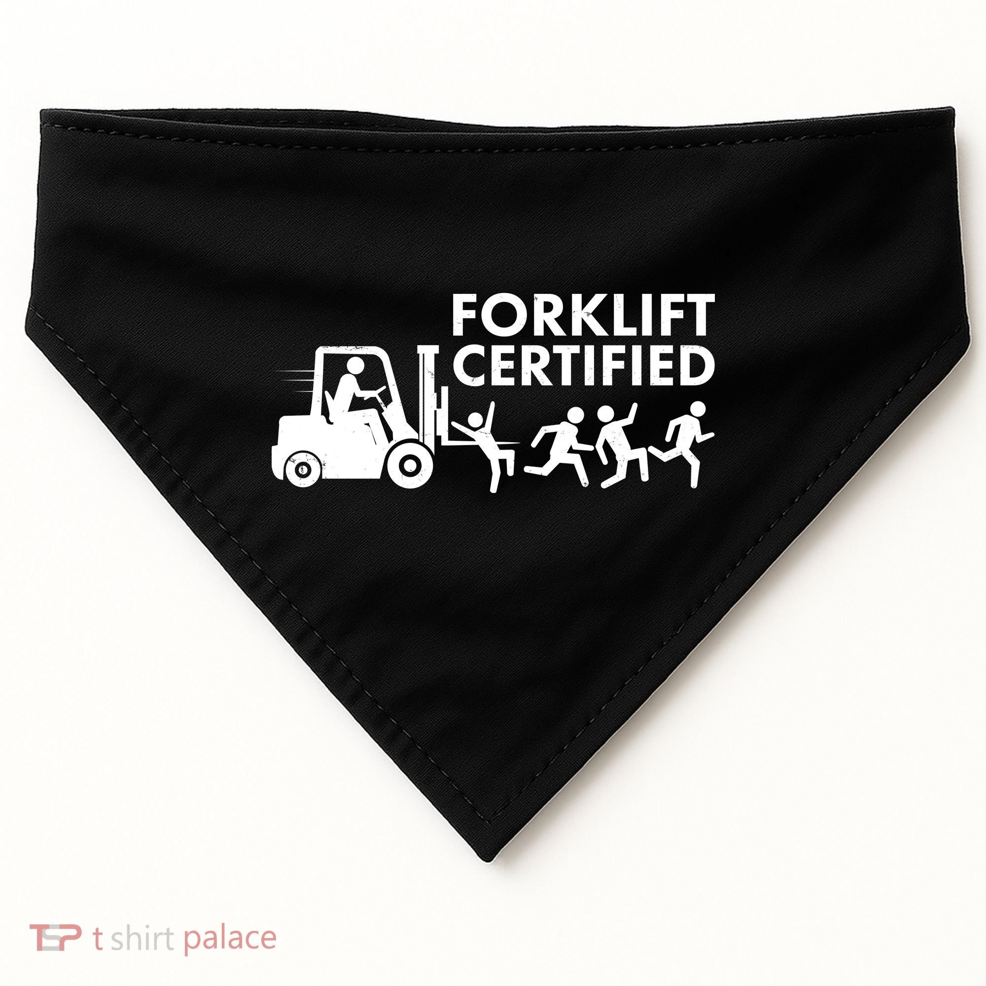 Funny Forklift Certified USA-Made Doggie Bandana