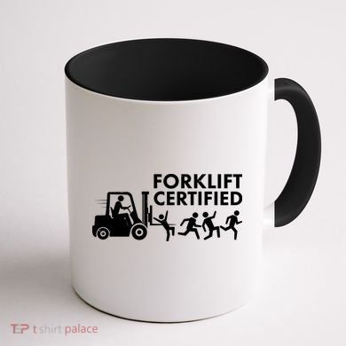 Funny Forklift Certified Coffee Mug back