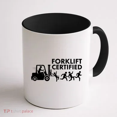 Funny Forklift Certified Coffee Mug back