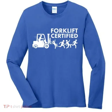 Funny Forklift Certified Women's Long Sleeve Shirt