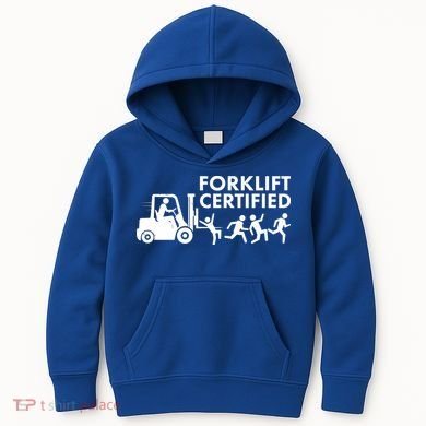 Funny Forklift Certified Kids Hoodie