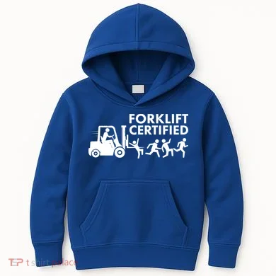 Funny Forklift Certified Kids Hoodie