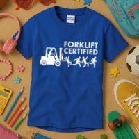 Funny Forklift Certified Kids T-Shirt thumb 3