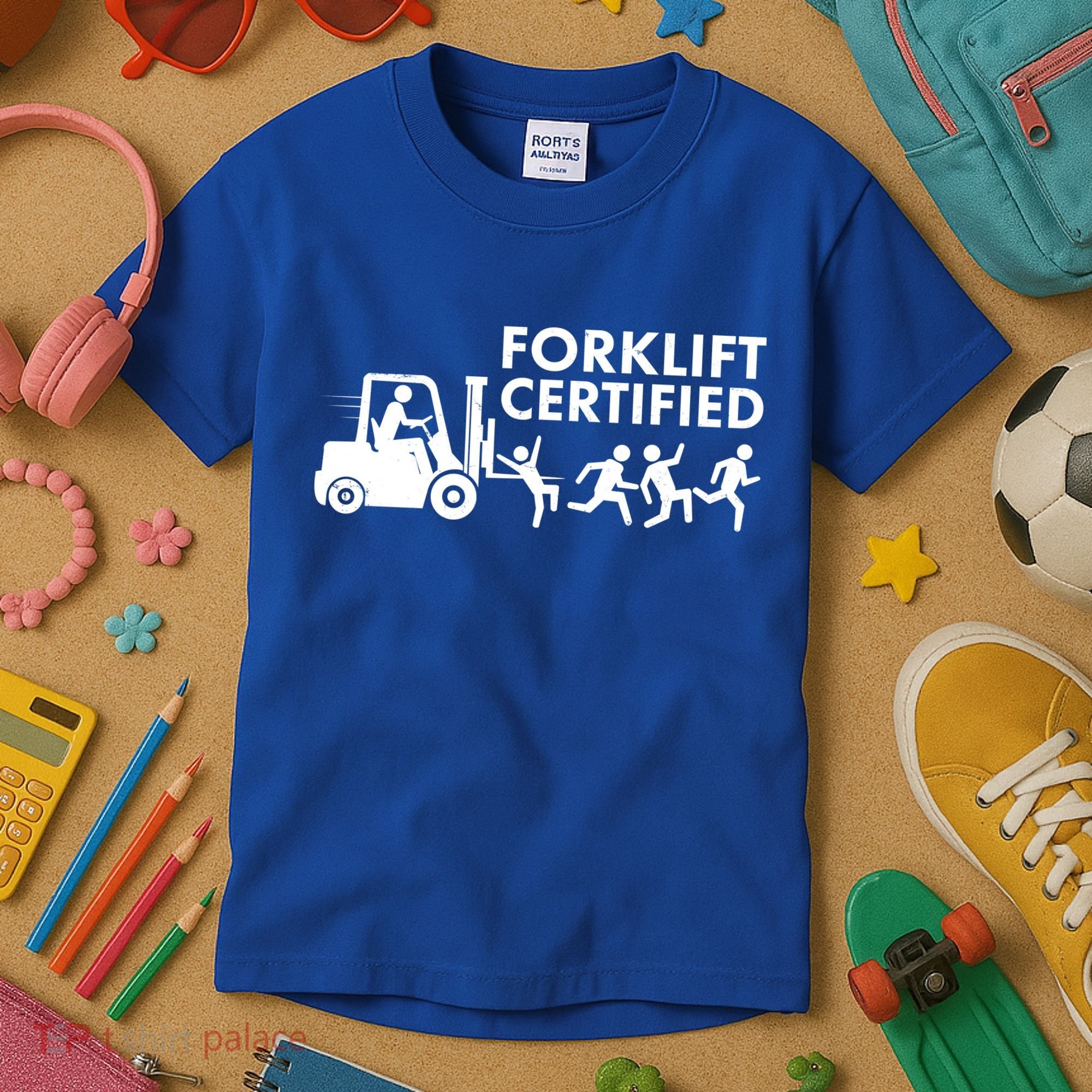 Funny Forklift Certified Kids T-Shirt