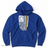 Fantasy Football Commissioner Distressed USA American Flag Hoodie thumb 0