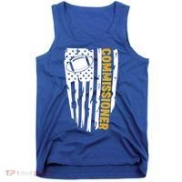 Fantasy Football Commissioner Distressed USA American Flag Tank Top thumb 0