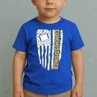 Fantasy Football Commissioner Distressed USA American Flag Toddler T-Shirt thumb 2