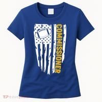Fantasy Football Commissioner Distressed USA American Flag Women's T-Shirt thumb 0
