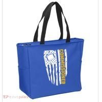 Fantasy Football Commissioner Distressed USA American Flag Tote Bag thumb 2