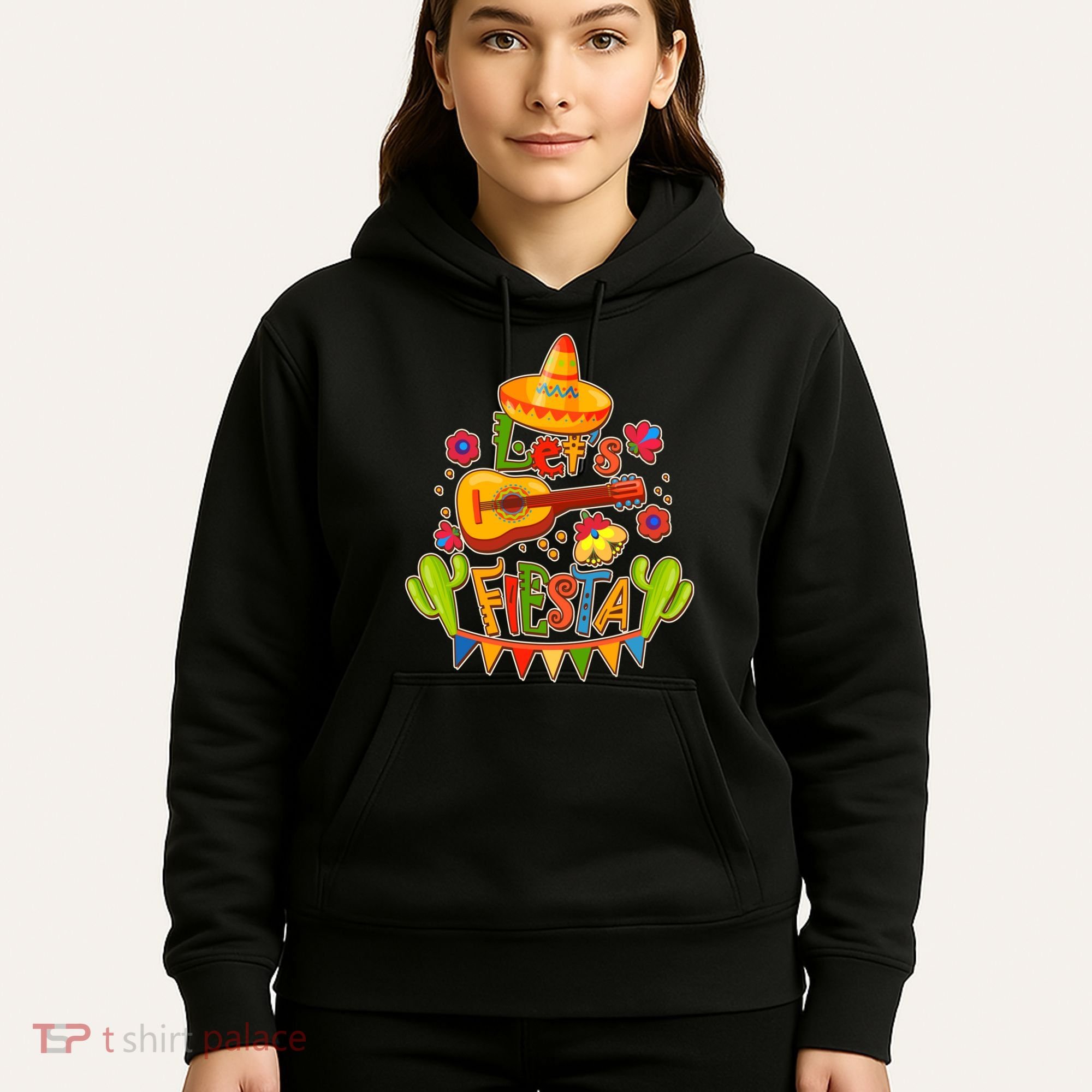Funny Festive Cinco De Mayo Let's Fiesta Hoodie