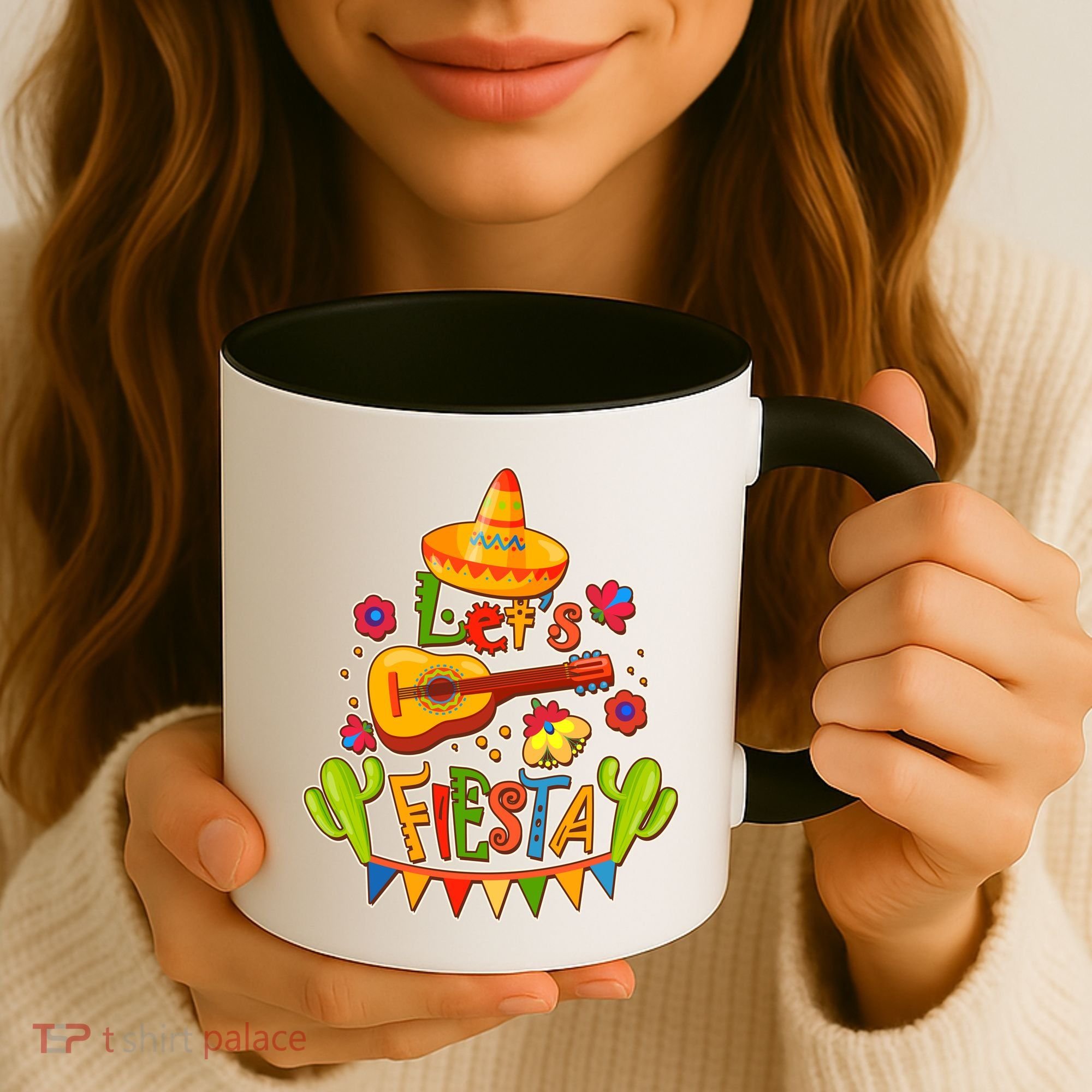 Funny Festive Cinco De Mayo Let's Fiesta Coffee Mug