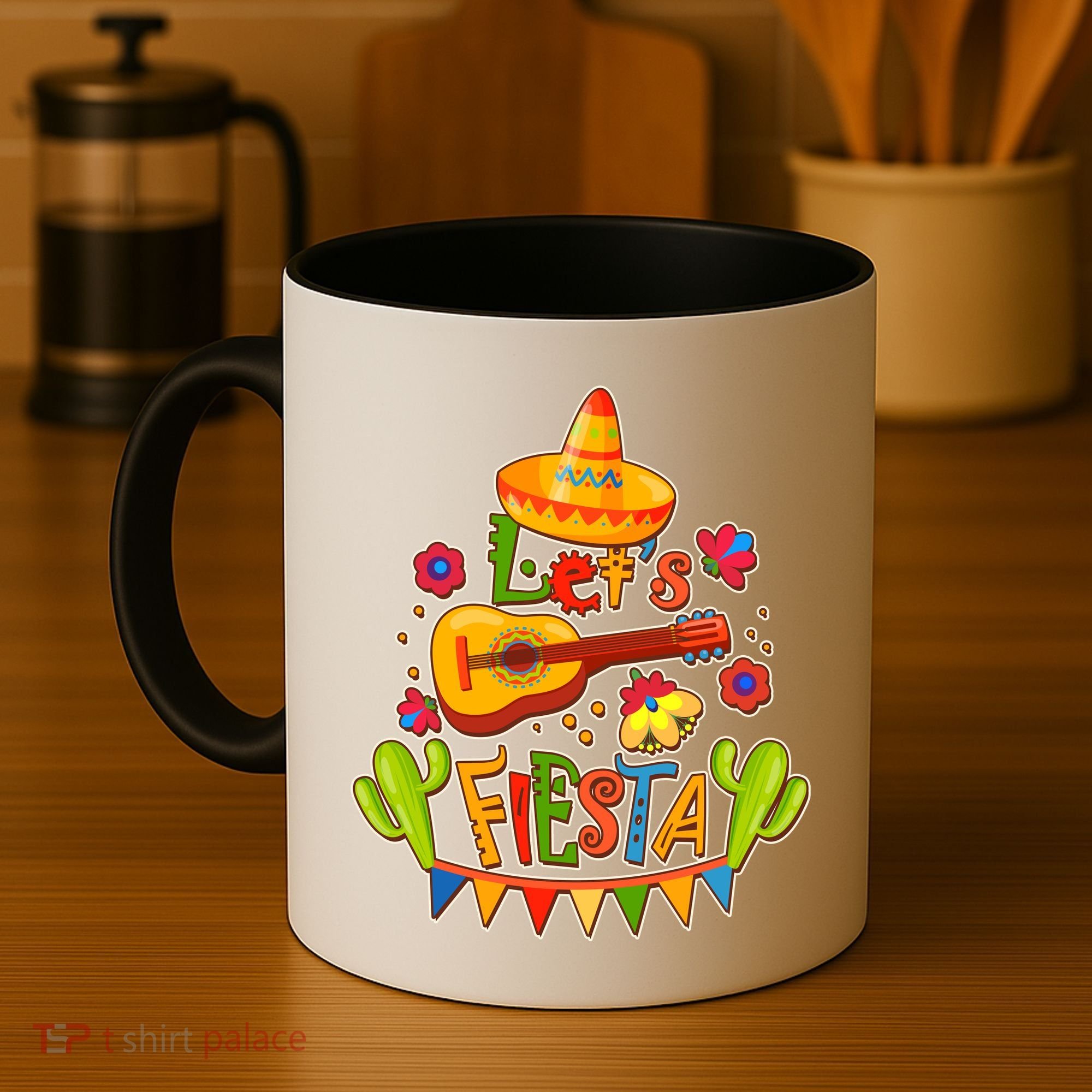 Funny Festive Cinco De Mayo Let's Fiesta Coffee Mug