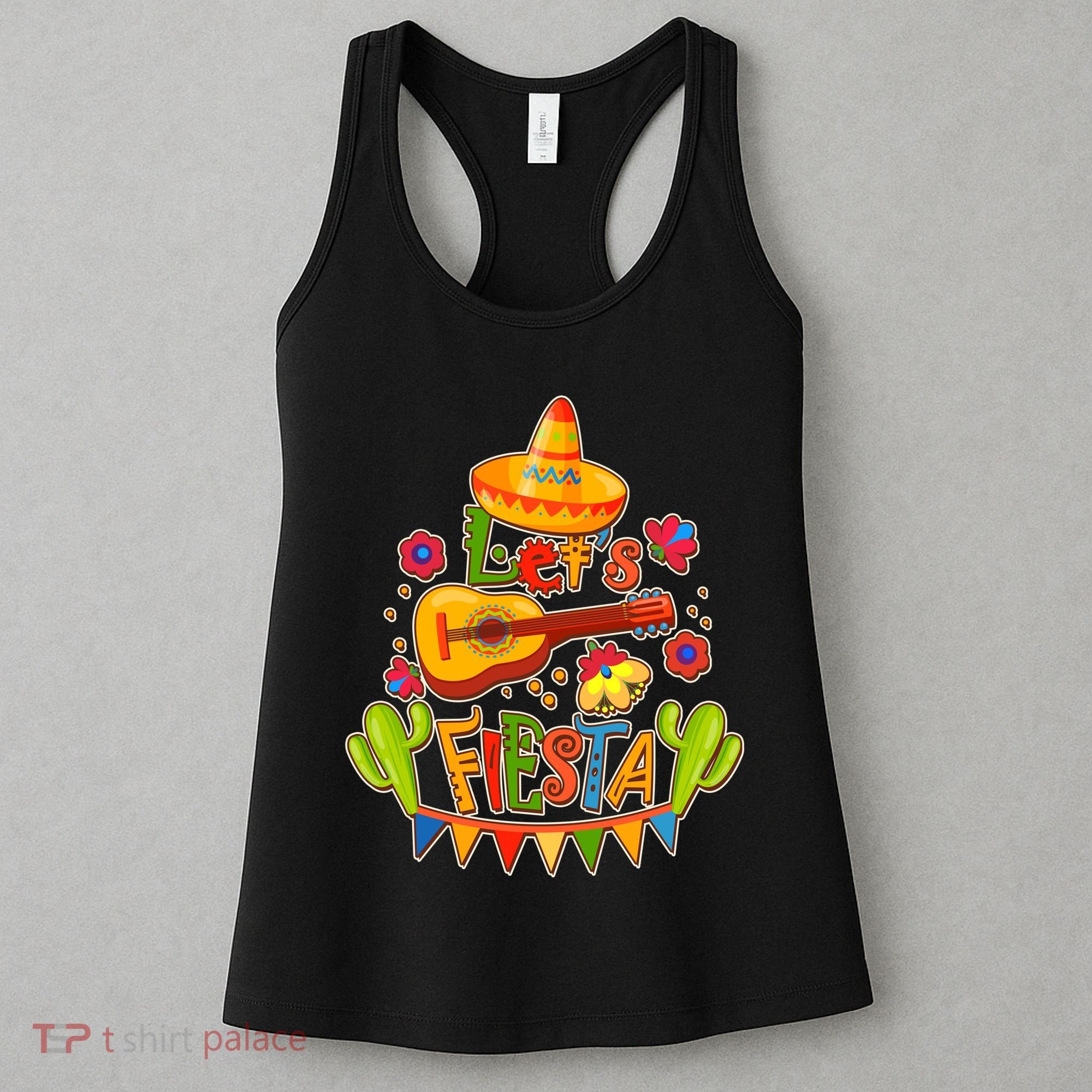 Funny Festive Cinco De Mayo Let's Fiesta Women's Tank Top