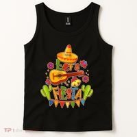Funny Festive Cinco De Mayo Let's Fiesta Tank Top thumb 2