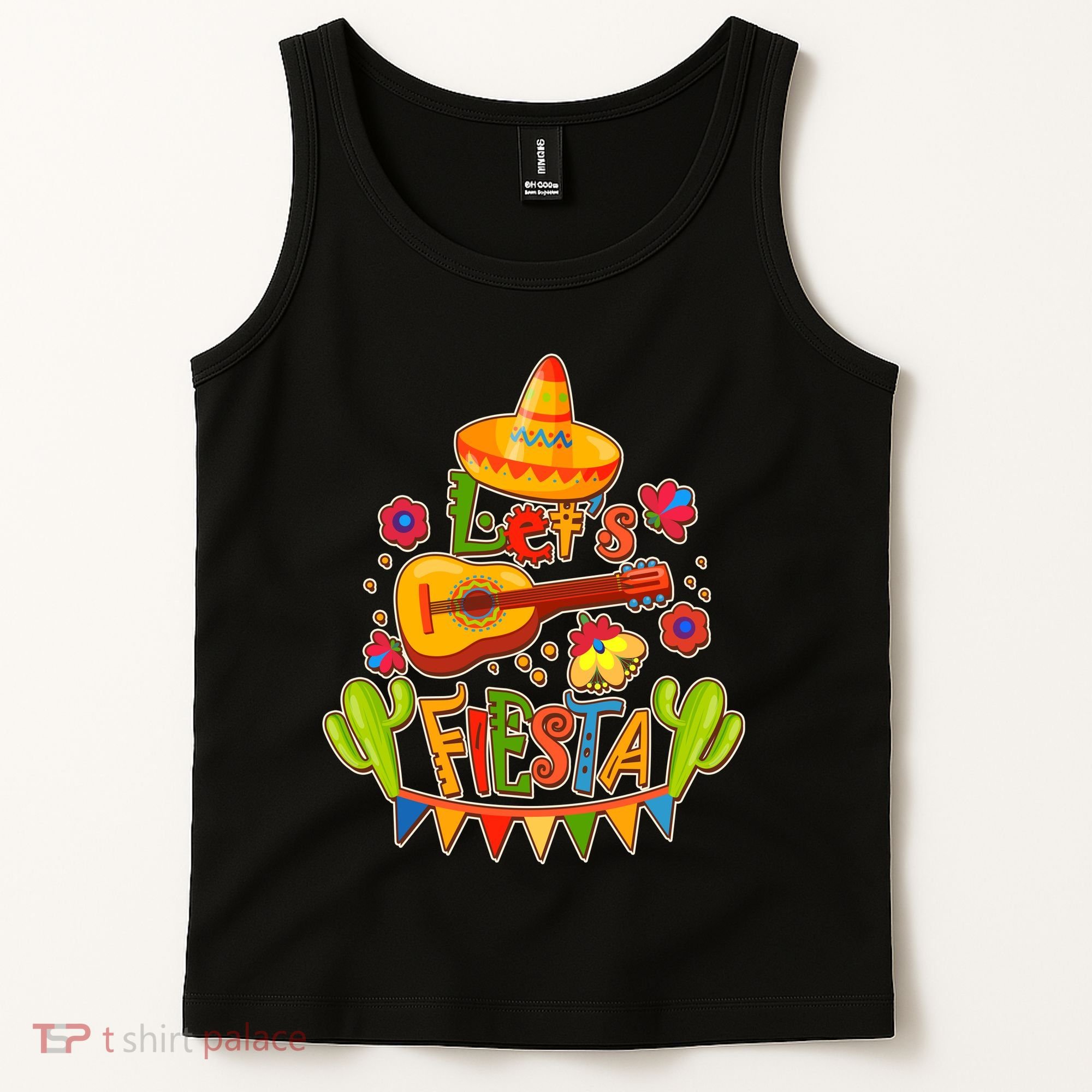 Funny Festive Cinco De Mayo Let's Fiesta Tank Top