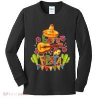 Funny Festive Cinco De Mayo Let's Fiesta Kids Long Sleeve Shirt thumb 0
