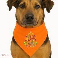 Funny Festive Cinco De Mayo Let's Fiesta USA-Made Doggie Bandana thumb 1