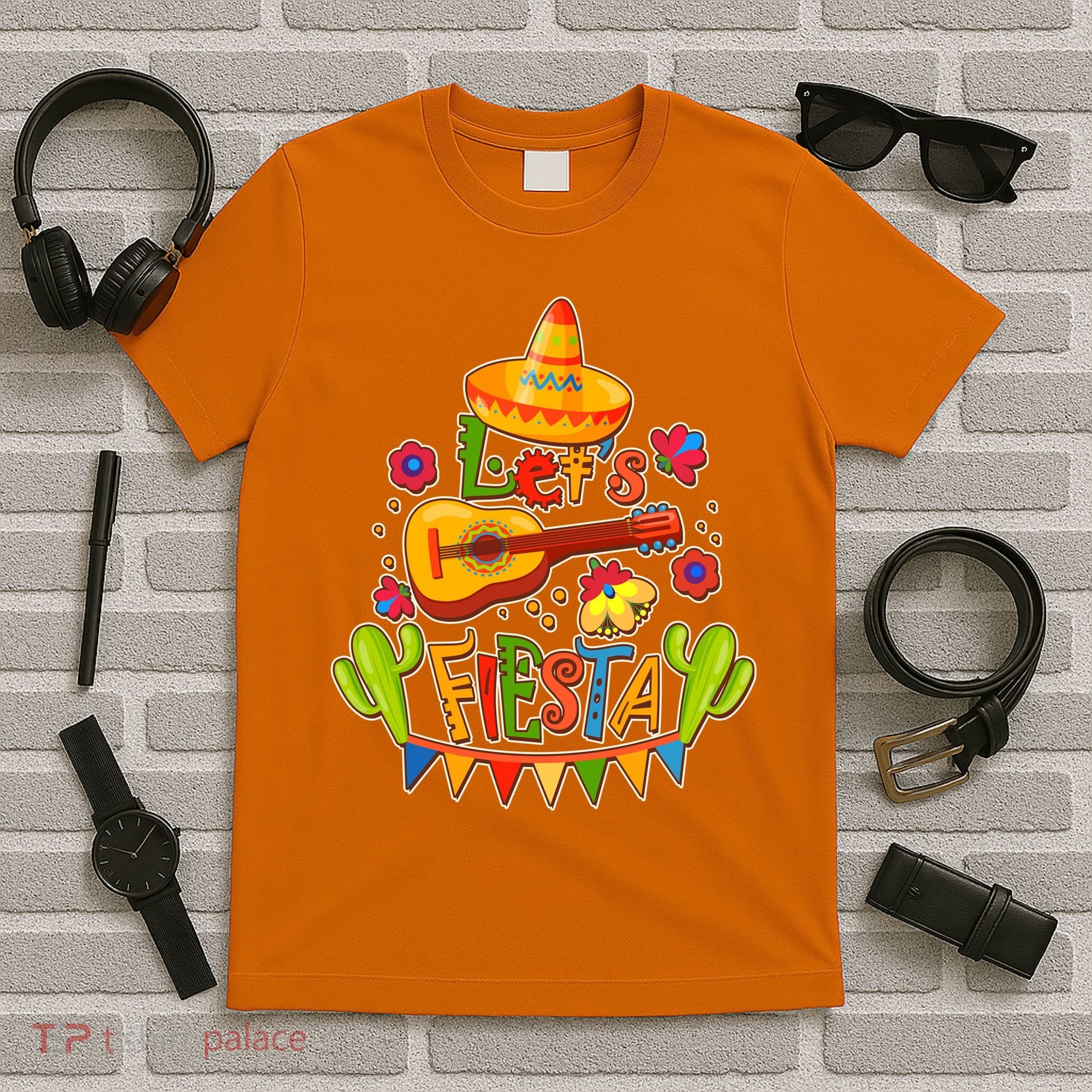 Funny Festive Cinco De Mayo Let's Fiesta T-Shirt