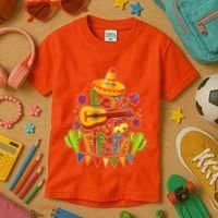 Funny Festive Cinco De Mayo Let's Fiesta Kids T-Shirt thumb 3