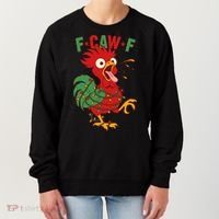 F-CAW-F Funny Christmas Santa Crow Women's Sweatshirt thumb 0