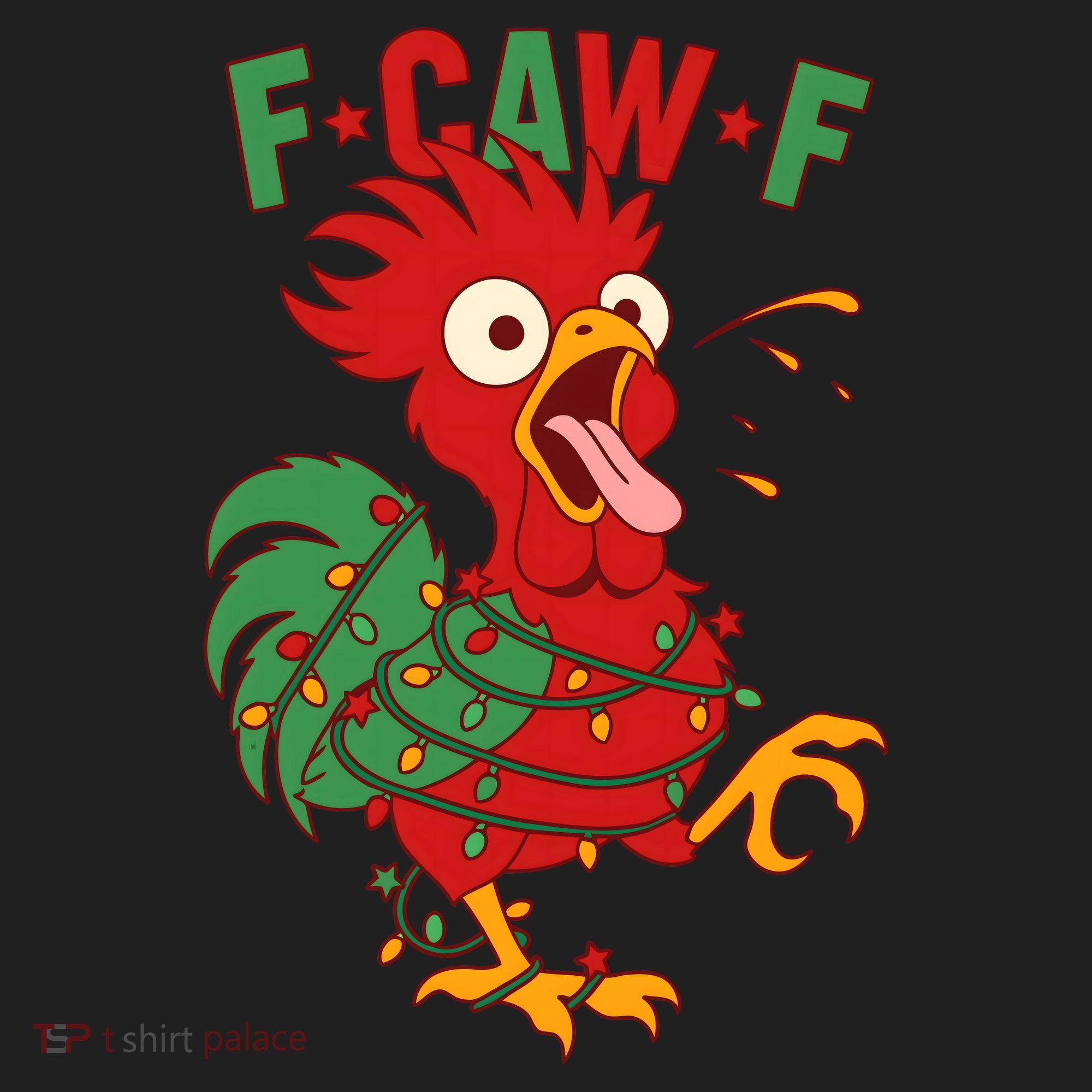F-CAW-F Funny Christmas Santa Crow Women's Sweatshirt