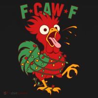 F-CAW-F Funny Christmas Santa Crow Coaster thumb 2