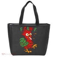 F-CAW-F Funny Christmas Santa Crow Tote Bag thumb 0