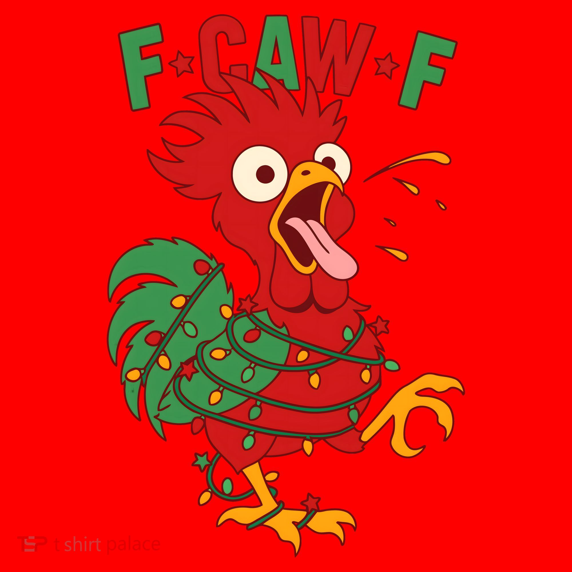 F-CAW-F Funny Christmas Santa Crow Santa Hat