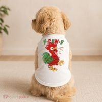 F-CAW-F Funny Christmas Santa Crow Doggie Tank thumb 2