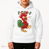 F-CAW-F Funny Christmas Santa Crow Hoodie thumb 2