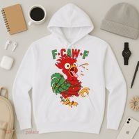 F-CAW-F Funny Christmas Santa Crow Hoodie thumb 3