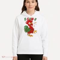 F-CAW-F Funny Christmas Santa Crow Hoodie thumb 5