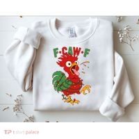 F-CAW-F Funny Christmas Santa Crow Sweatshirt thumb 2