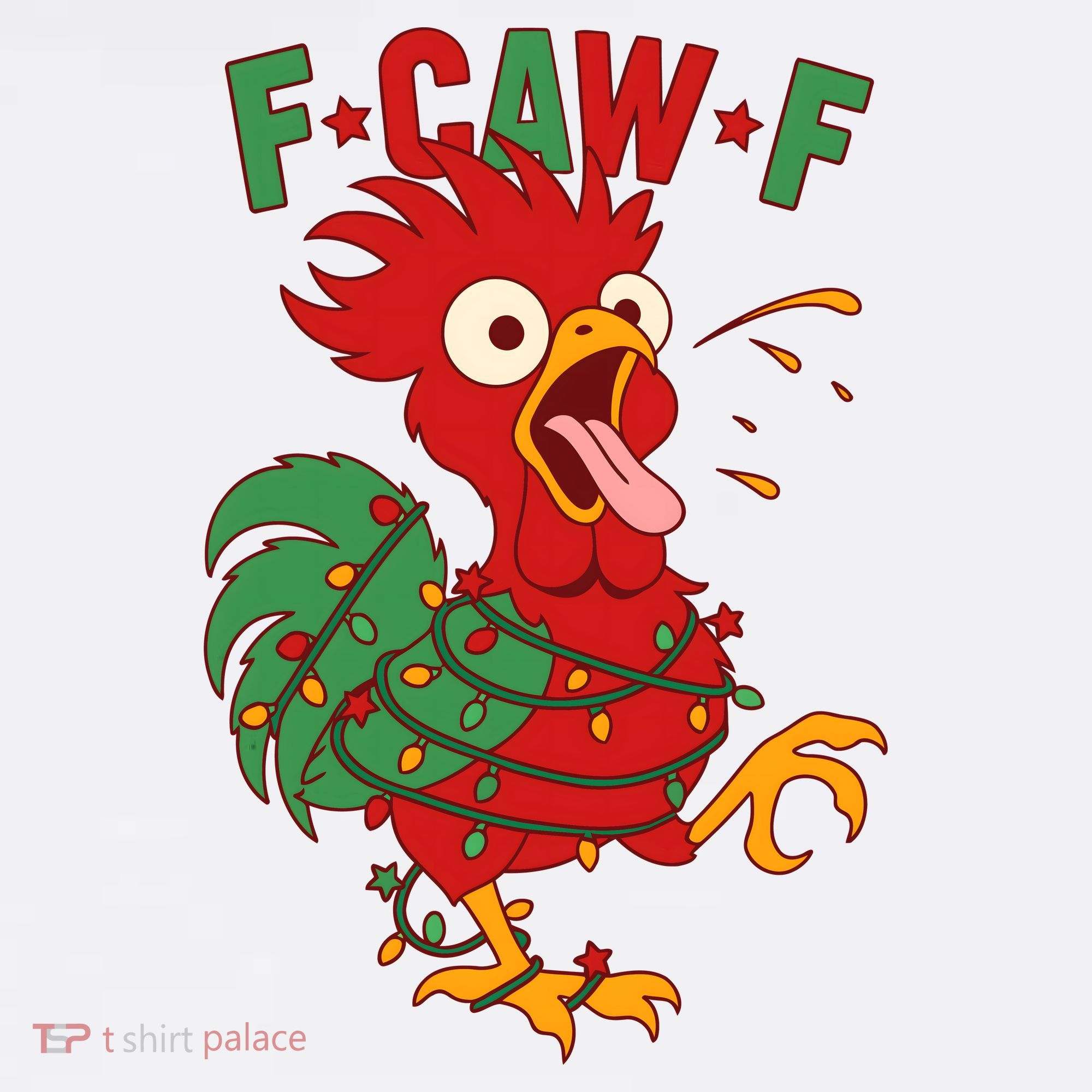 F-CAW-F Funny Christmas Santa Crow Sweatshirt
