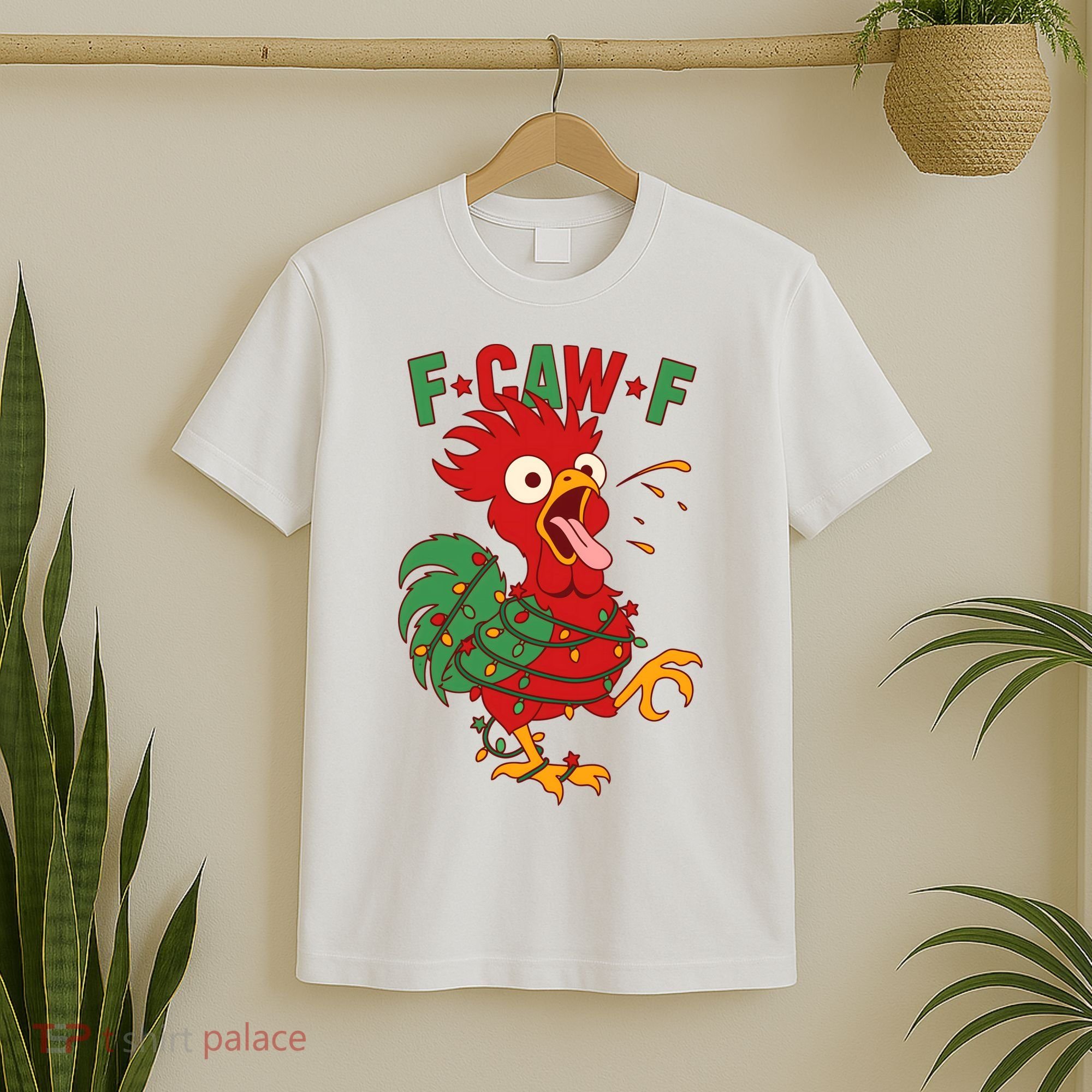 F-CAW-F Funny Christmas Santa Crow T-Shirt