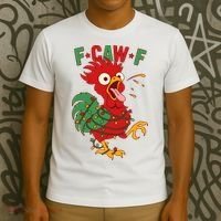 F-CAW-F Funny Christmas Santa Crow T-Shirt thumb 3