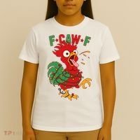 F-CAW-F Funny Christmas Santa Crow T-Shirt thumb 4