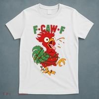F-CAW-F Funny Christmas Santa Crow T-Shirt thumb 5