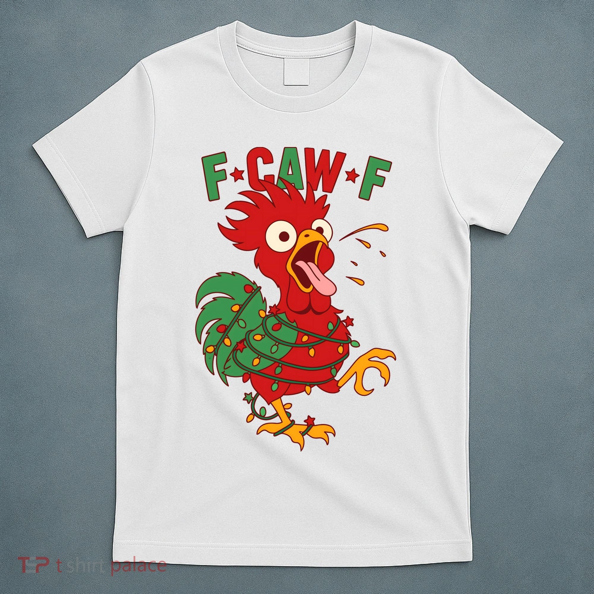 F-CAW-F Funny Christmas Santa Crow T-Shirt