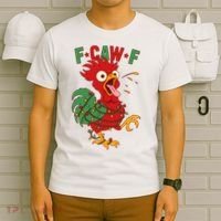 F-CAW-F Funny Christmas Santa Crow T-Shirt thumb 6