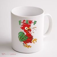 F-CAW-F Funny Christmas Santa Crow Coffee Mug thumb 1
