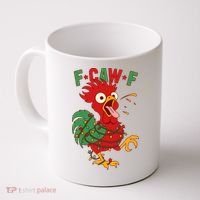F-CAW-F Funny Christmas Santa Crow Coffee Mug thumb 0